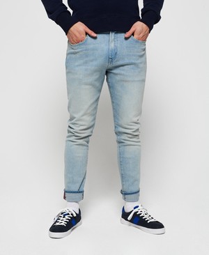 Superdry Tyler Slim Férfi Farmer Világos Kék | MHCAL5783